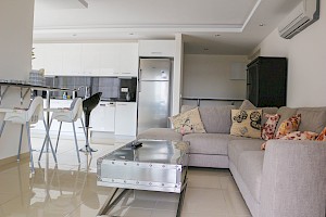 شقة غرفتين نوم وصالة مفروشة  فخمة جدا ضمن مجمع متكامل للبيع في حي جكجلي - الانيا alanya
