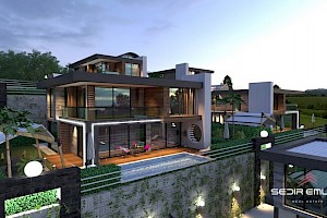 Sea view villas in close to the beach for sale in Alanya alanya
