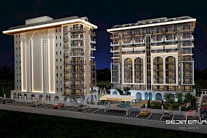 Prime location apartments in High-end project for sale in Alanya centrum. alanya