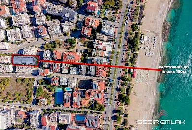 Ультра роскошная квартира 1+1 на продажу в центре Алании alanya 