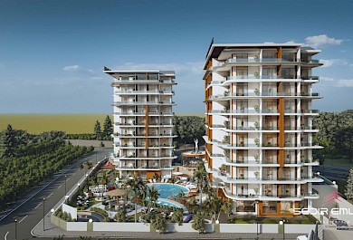 Our flats from the ultra luxury project in Alanya Payallar neighborhood are for sale. alanya 